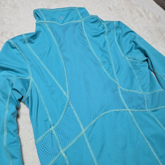 Tangerine Athletic Jacket yoga walking running hiking boating thumbholes, M - Picture 8 of 12